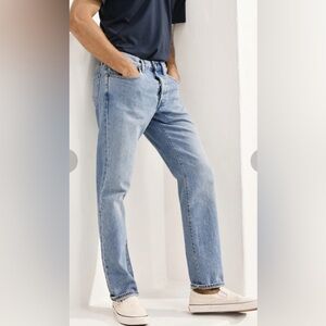 AYR The Normie Denim Straight Leg in Light Wash Size 38x32